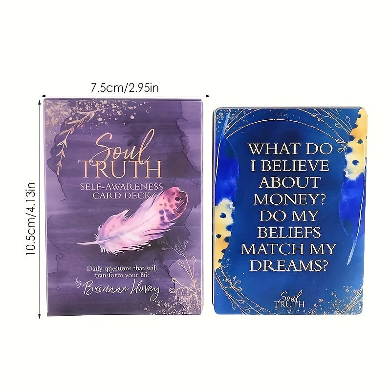Soul Truth Self-Awareness Tarot Card Deck - Novelty & Gag Toys for Spiritual Growth, Mindfulness, and Personal Reflection