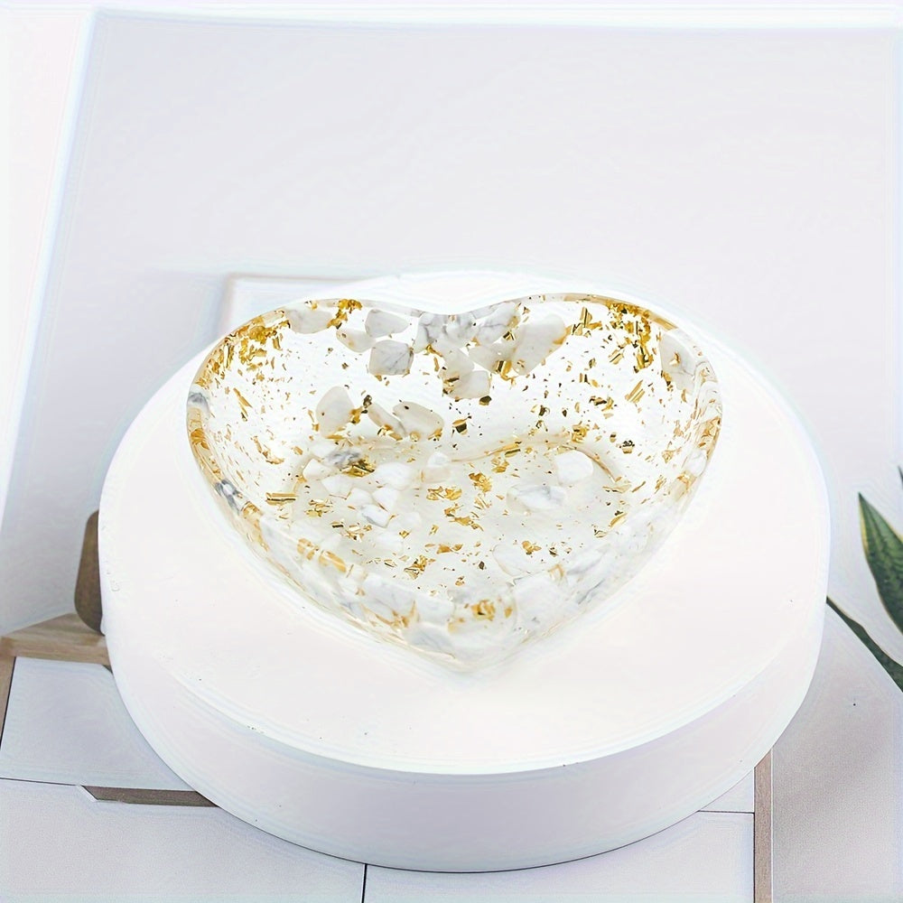 Handmade Resin Love Bowl, Anime-Themed Crystal Jewelry, Versatile Indoor & Outdoor Decor, Ideal for Christmas, Halloween, Easter, Hanukkah, Thanksgiving - No Electricity Needed