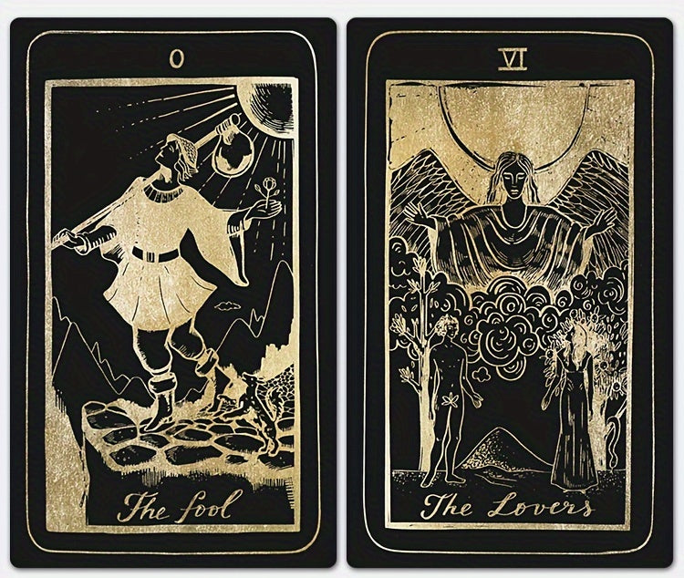 KEPNOY Luna Somnia Tarot Deck with Guidebook, 78-Card Standard Size, Paper Material, Fortune Telling Game for Halloween, Christmas, Thanksgiving Gift