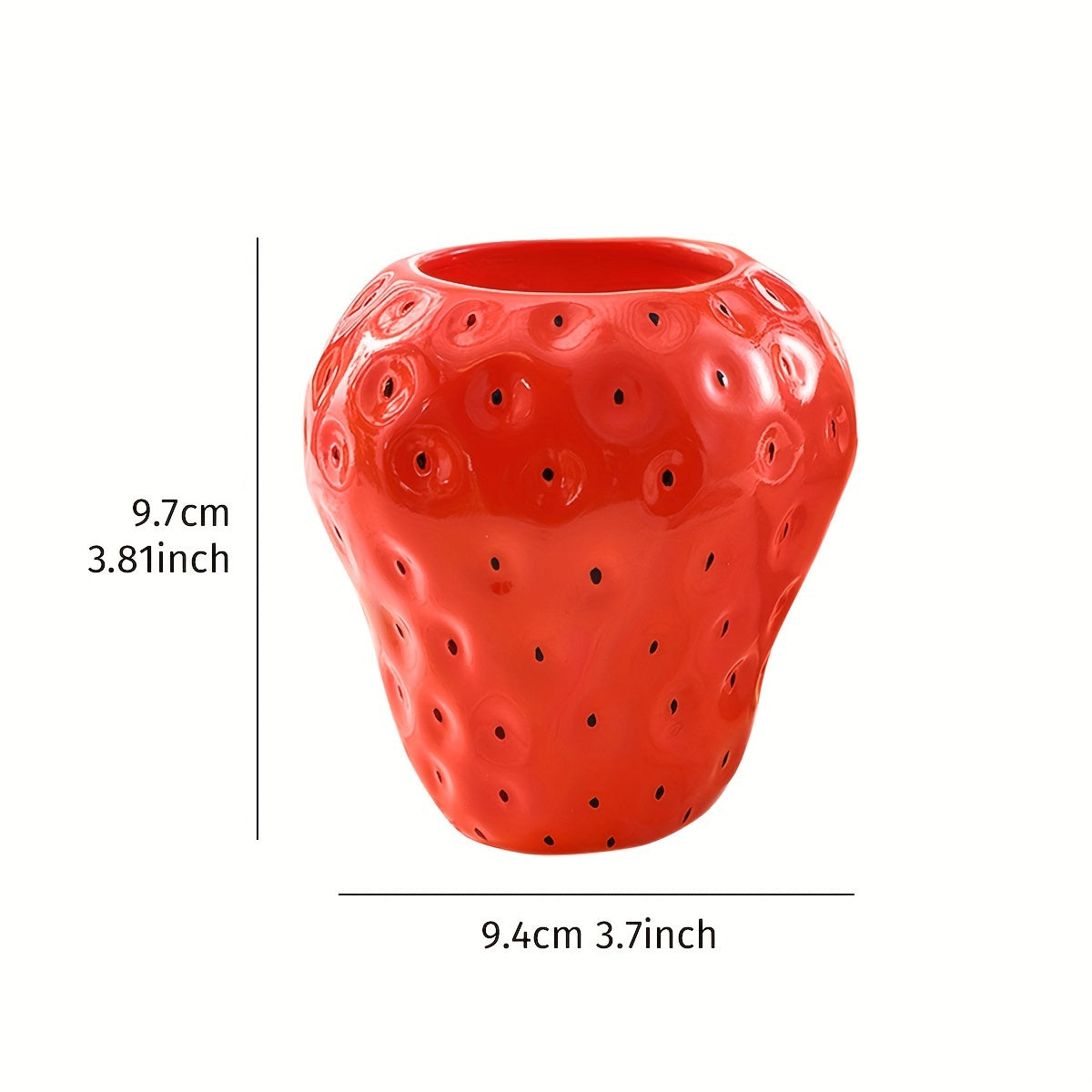 1pc, Handcrafted Resin Strawberry Vase - Perfect for Home Decor, Weddings, and More!
