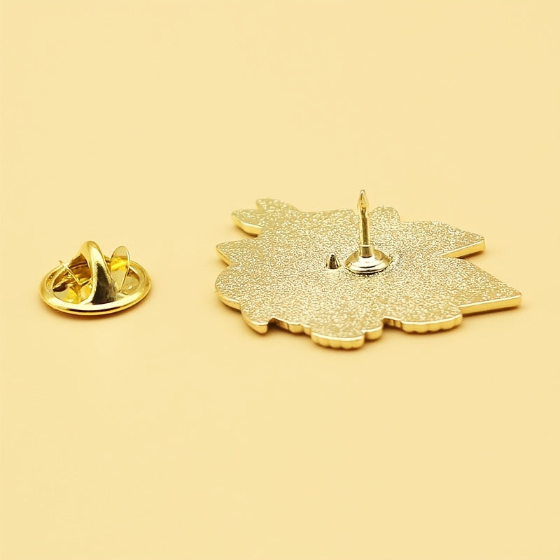 YUN JIE YAN Chic Crystal-Inspired Metal Badge with "Protection from Assholes" Motif - Stylish Alloy Brooch for Backpacks, Hats, Bags - Perfect Gift for Friends & Fans