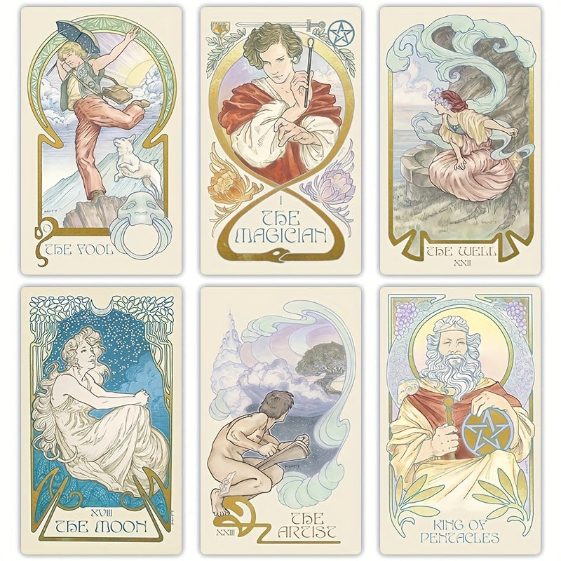 KEPNOY Ethereal Visions Tarot Deck - 78 Cards, Standard Size, Fortune Telling & Party Game, Perfect for Halloween, Thanksgiving, Christmas Gifts
