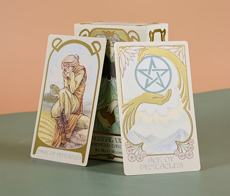 KEPNOY Ethereal Visions Tarot Deck - 78 Cards, Standard Size, Fortune Telling & Party Game, Perfect for Halloween, Thanksgiving, Christmas Gifts