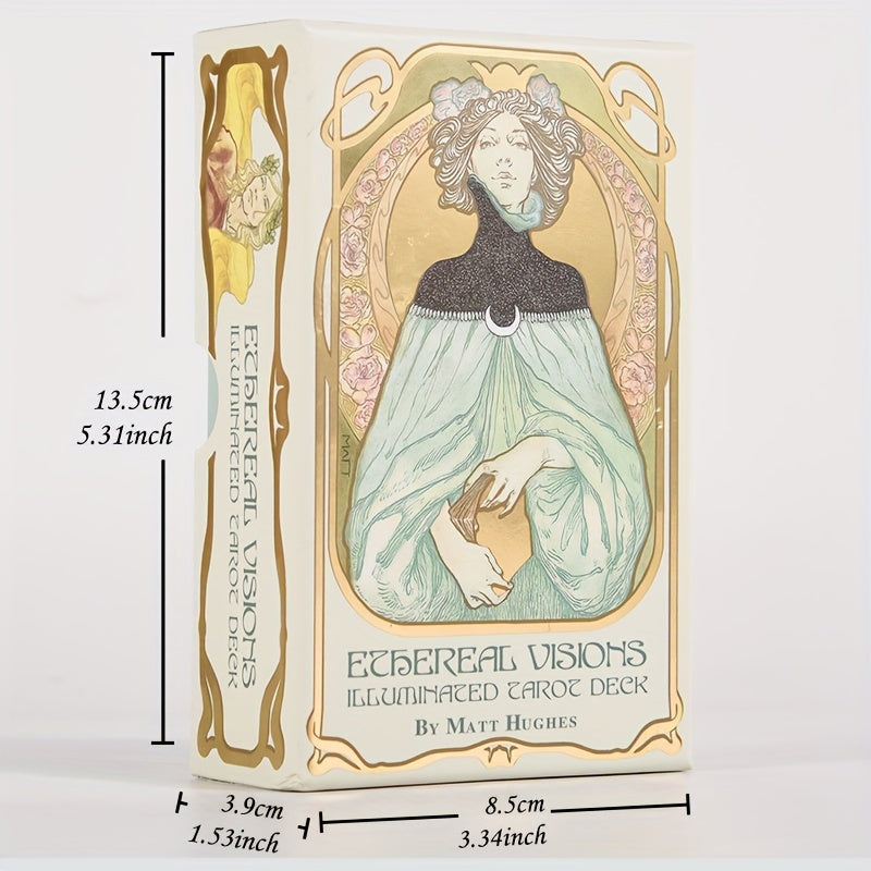 KEPNOY Ethereal Visions Tarot Deck - 78 Cards, Standard Size, Fortune Telling & Party Game, Perfect for Halloween, Thanksgiving, Christmas Gifts