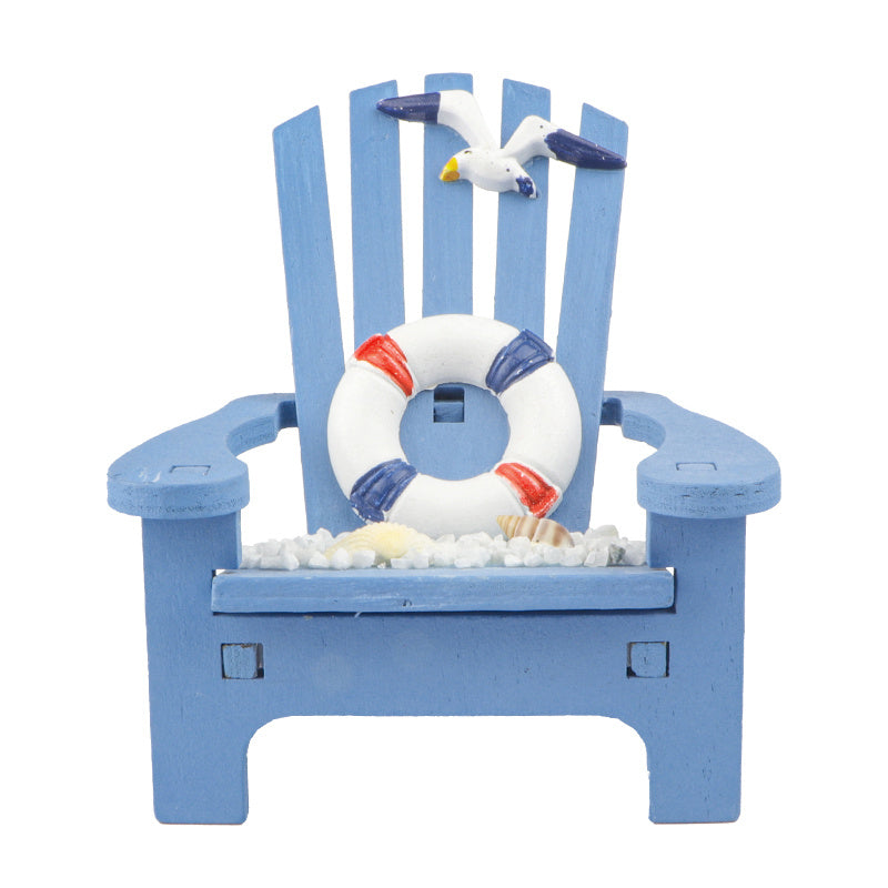 1pc, Wooden Handmade Mini Chair Ornament Beach Decor Nautical Decoration For Bathroom Bedroom Decor Home Decor Article Home Office Desk