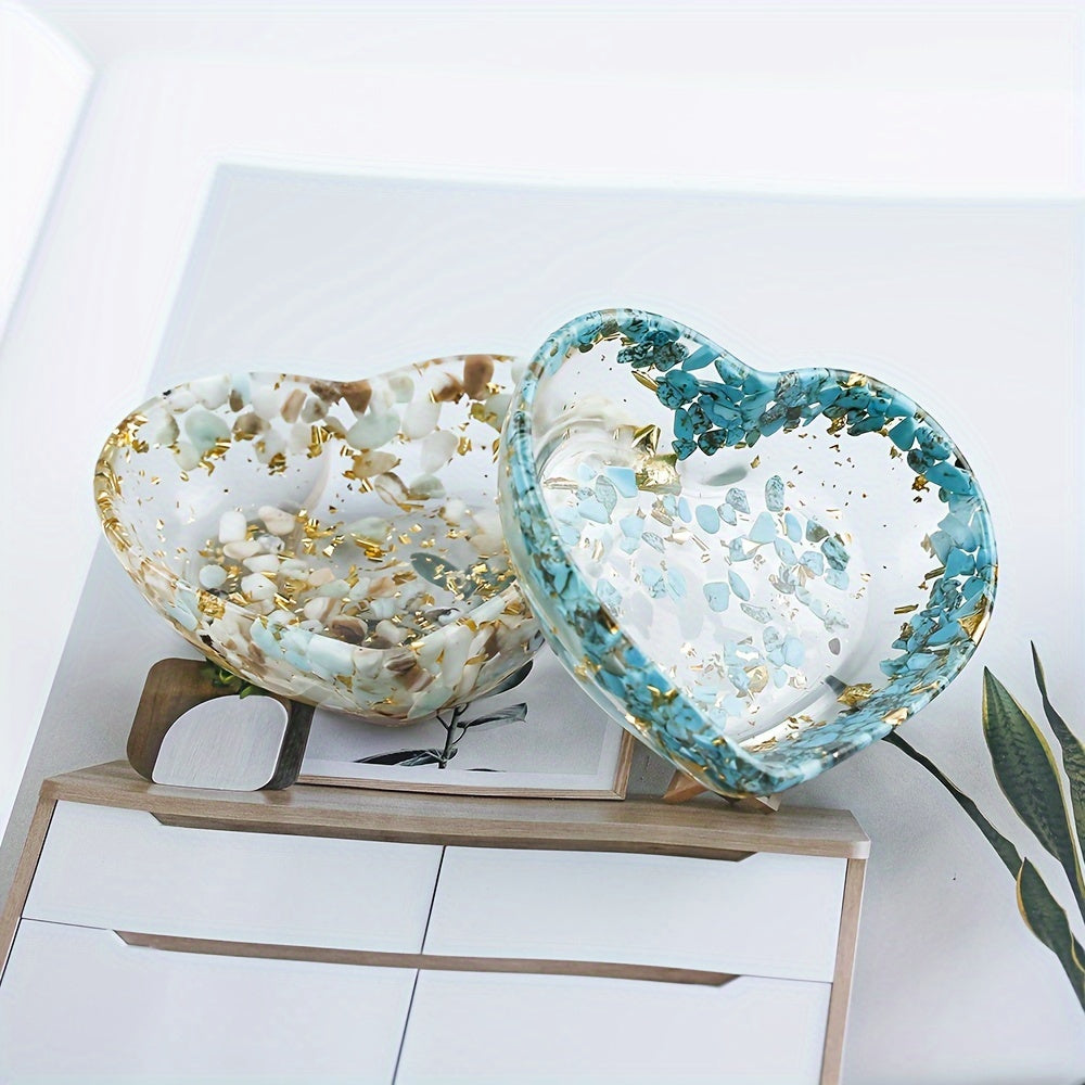 Handmade Resin Love Bowl, Anime-Themed Crystal Jewelry, Versatile Indoor & Outdoor Decor, Ideal for Christmas, Halloween, Easter, Hanukkah, Thanksgiving - No Electricity Needed