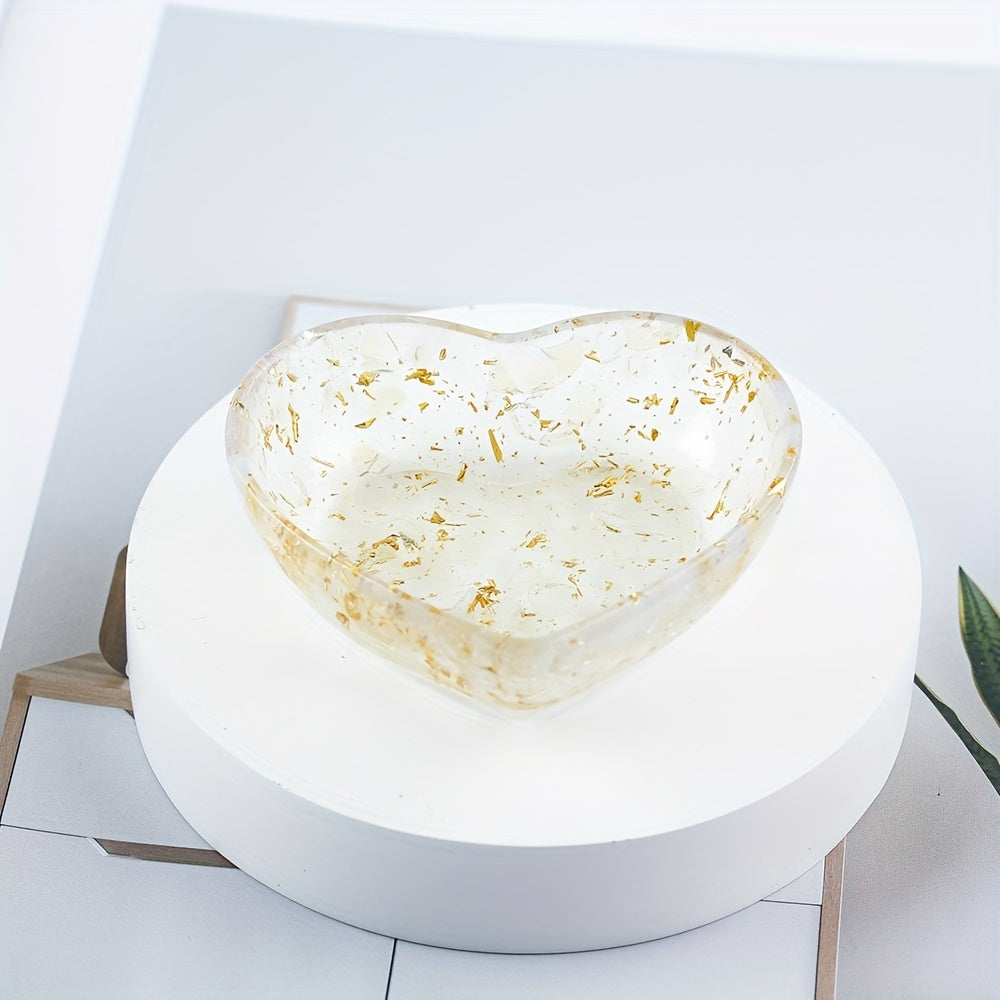 Handmade Resin Love Bowl, Anime-Themed Crystal Jewelry, Versatile Indoor & Outdoor Decor, Ideal for Christmas, Halloween, Easter, Hanukkah, Thanksgiving - No Electricity Needed