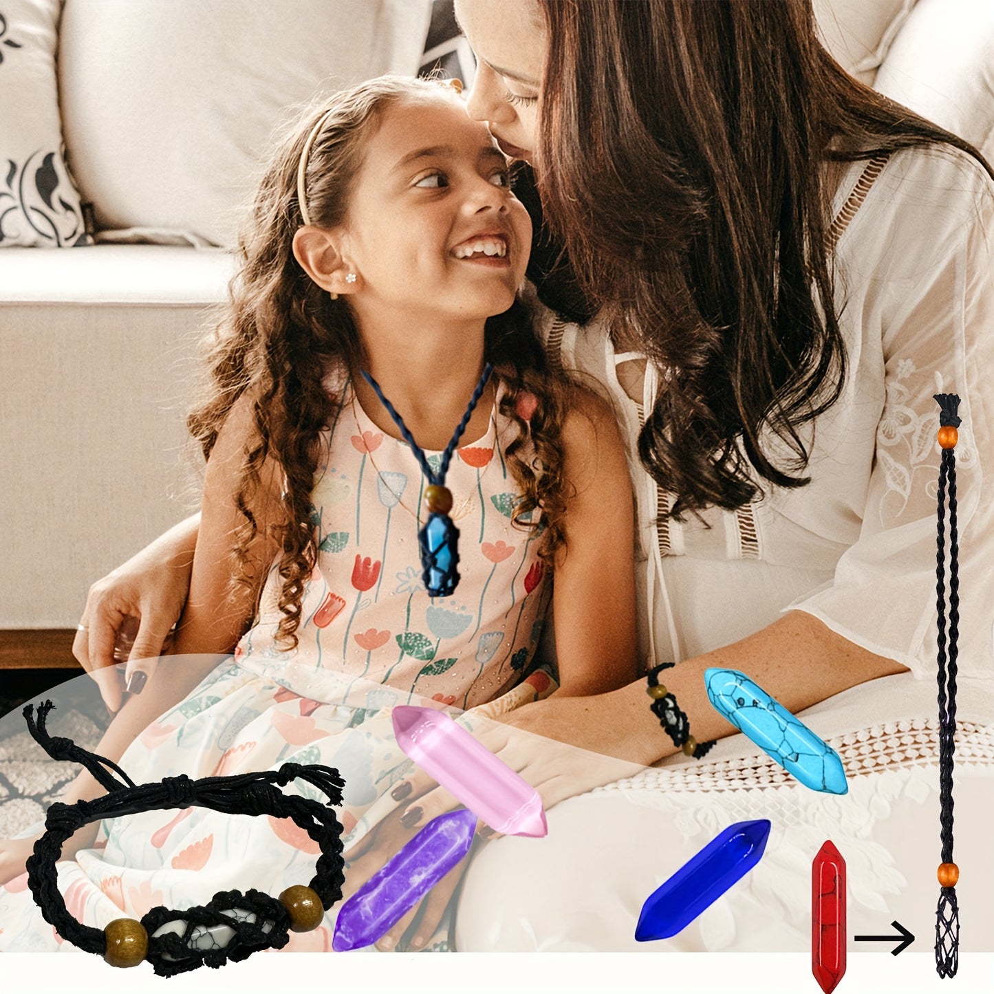 Advent Calendar 2023-24 Days of Crystals and Stones Kit with Crystal Necklace Holder, Magnifier, and Storage Bag - Christmas Countdown Gifts for Girls Boys Kids Adults and Teenagers