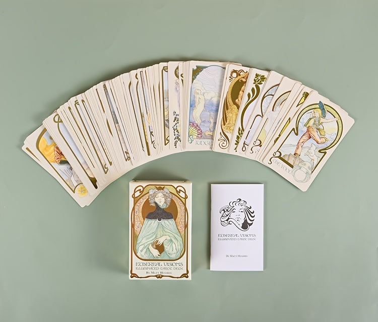 KEPNOY Ethereal Visions Tarot Deck - 78 Cards, Standard Size, Fortune Telling & Party Game, Perfect for Halloween, Thanksgiving, Christmas Gifts