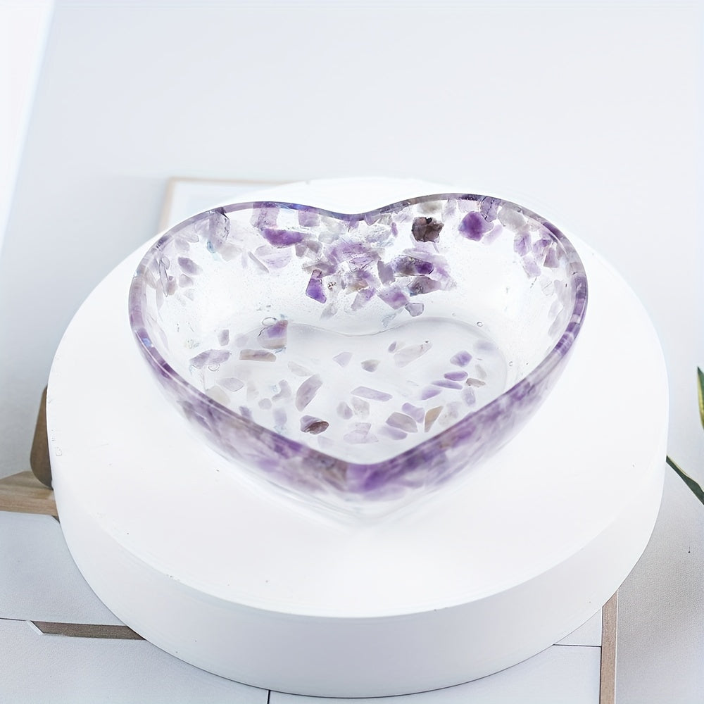 Handmade Resin Love Bowl, Anime-Themed Crystal Jewelry, Versatile Indoor & Outdoor Decor, Ideal for Christmas, Halloween, Easter, Hanukkah, Thanksgiving - No Electricity Needed