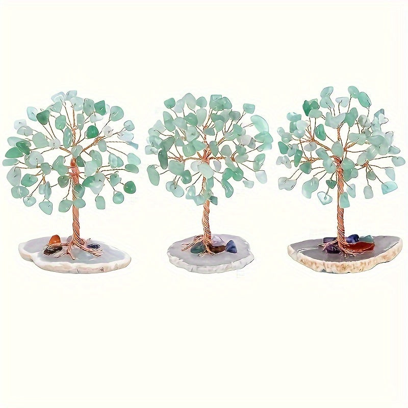 1pc 7 Chakra Crystal Tree - Natural Reiki Gemstone for Home & Office Decor, Energy Balancing, and Prosperity Attraction