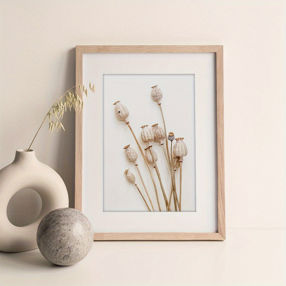 6/3pcs Beige Canvas Painting Panas Grass Poster Hay Wall Art Flames Leaf Wall Art Fan Leaf Print Plant Specimen Art Print Nordic Wall Poster Home Decor Frameless