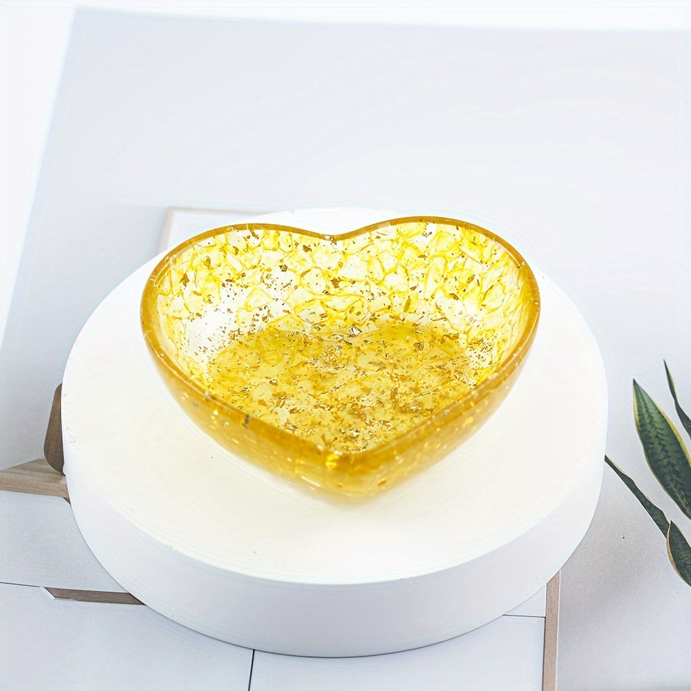 Handmade Resin Love Bowl, Anime-Themed Crystal Jewelry, Versatile Indoor & Outdoor Decor, Ideal for Christmas, Halloween, Easter, Hanukkah, Thanksgiving - No Electricity Needed