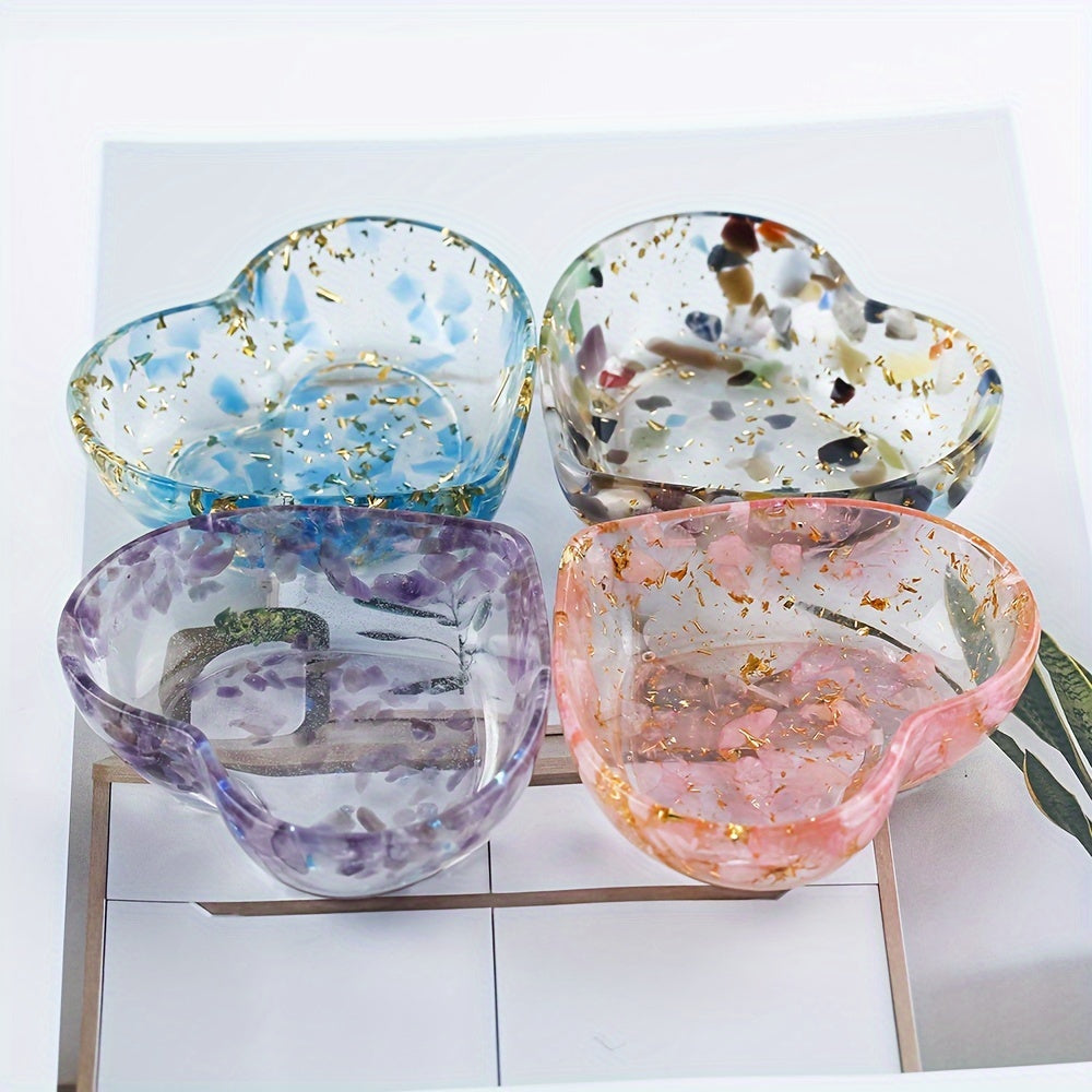 Handmade Resin Love Bowl, Anime-Themed Crystal Jewelry, Versatile Indoor & Outdoor Decor, Ideal for Christmas, Halloween, Easter, Hanukkah, Thanksgiving - No Electricity Needed