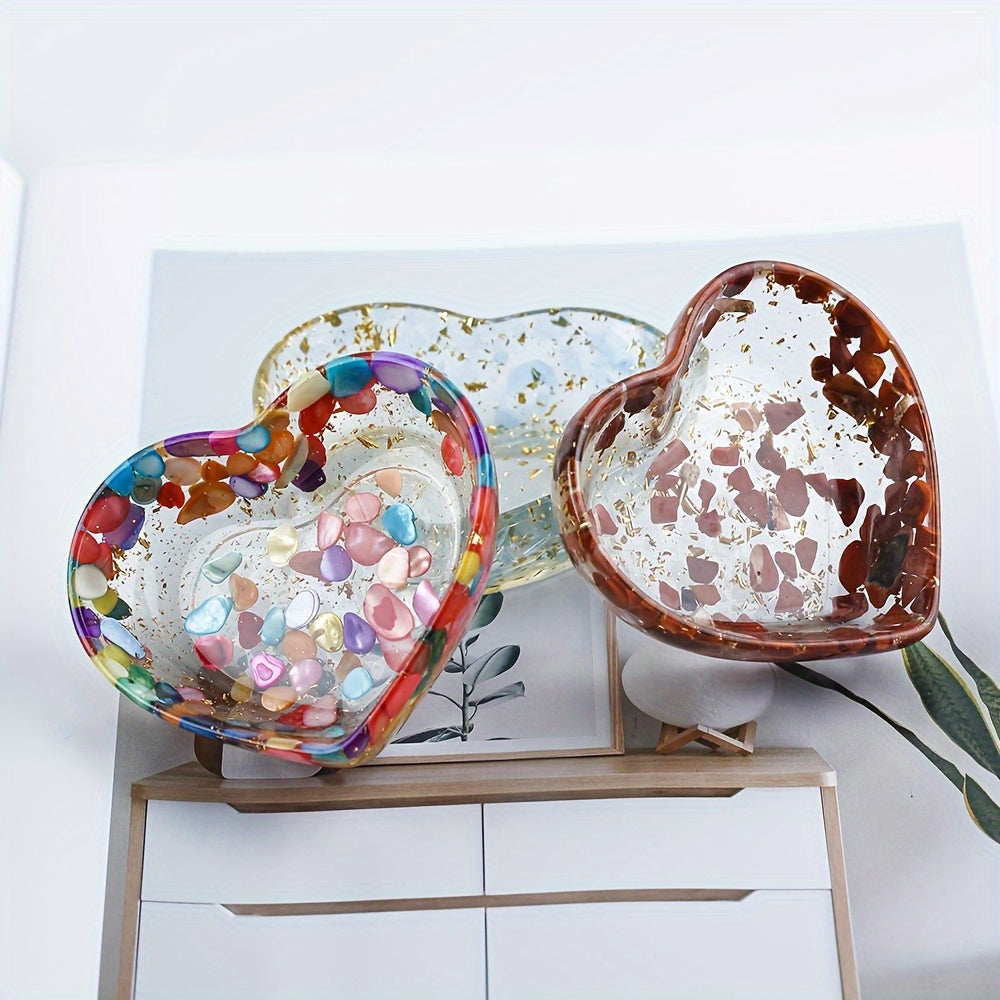 Handmade Resin Love Bowl, Anime-Themed Crystal Jewelry, Versatile Indoor & Outdoor Decor, Ideal for Christmas, Halloween, Easter, Hanukkah, Thanksgiving - No Electricity Needed