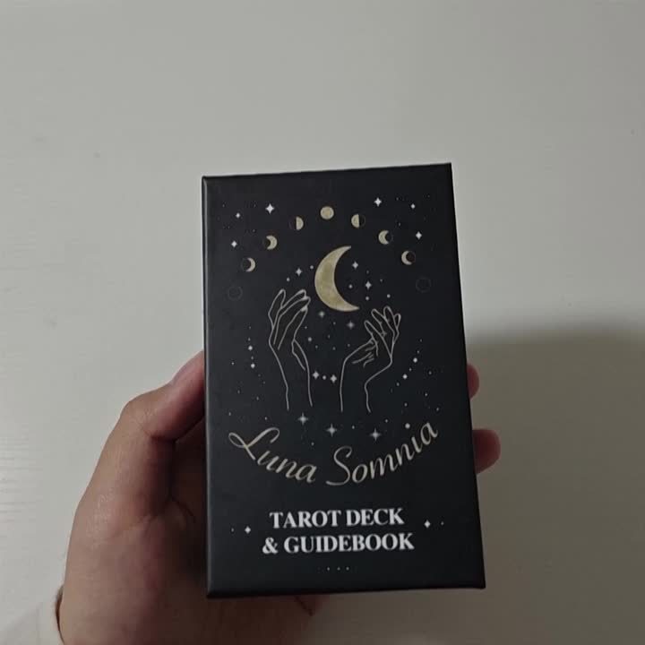 KEPNOY Luna Somnia Tarot Deck with Guidebook, 78-Card Standard Size, Paper Material, Fortune Telling Game for Halloween, Christmas, Thanksgiving Gift