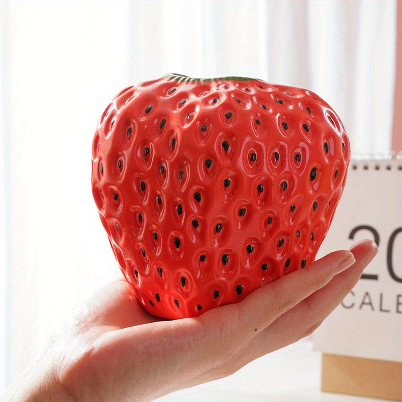 1pc, Handcrafted Resin Strawberry Vase - Perfect for Home Decor, Weddings, and More!