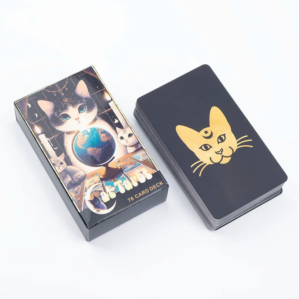 Cat Tarot A 78 Card Deck High Quality English Version Board Game for Easy and Fun Fortune Telling Perfect for Family Gatherings