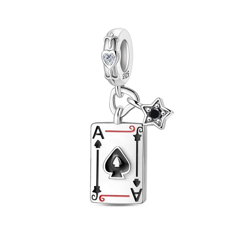 925 Sterling Silver Classic Sun Moon Stars Magic Tarot Charms Pendants For Women Fit 925 Original Bracelets DIY Jewelry