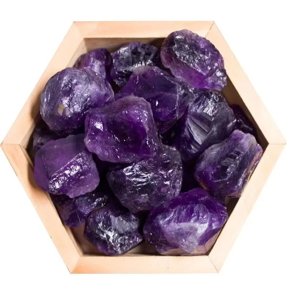 Raw Amethyst Quartz – Reiki Healing Crystal for Meditation & Room Decor