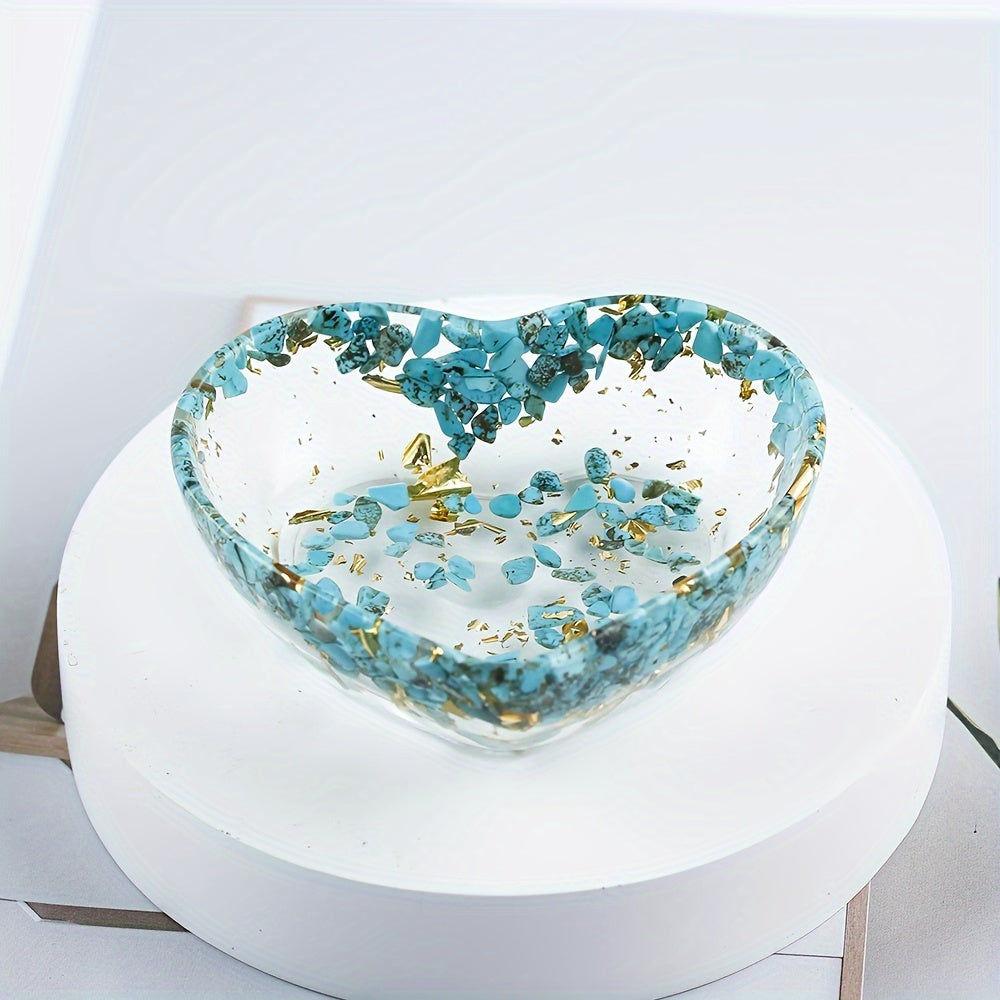 Handmade Resin Love Bowl, Anime-Themed Crystal Jewelry, Versatile Indoor & Outdoor Decor, Ideal for Christmas, Halloween, Easter, Hanukkah, Thanksgiving - No Electricity Needed