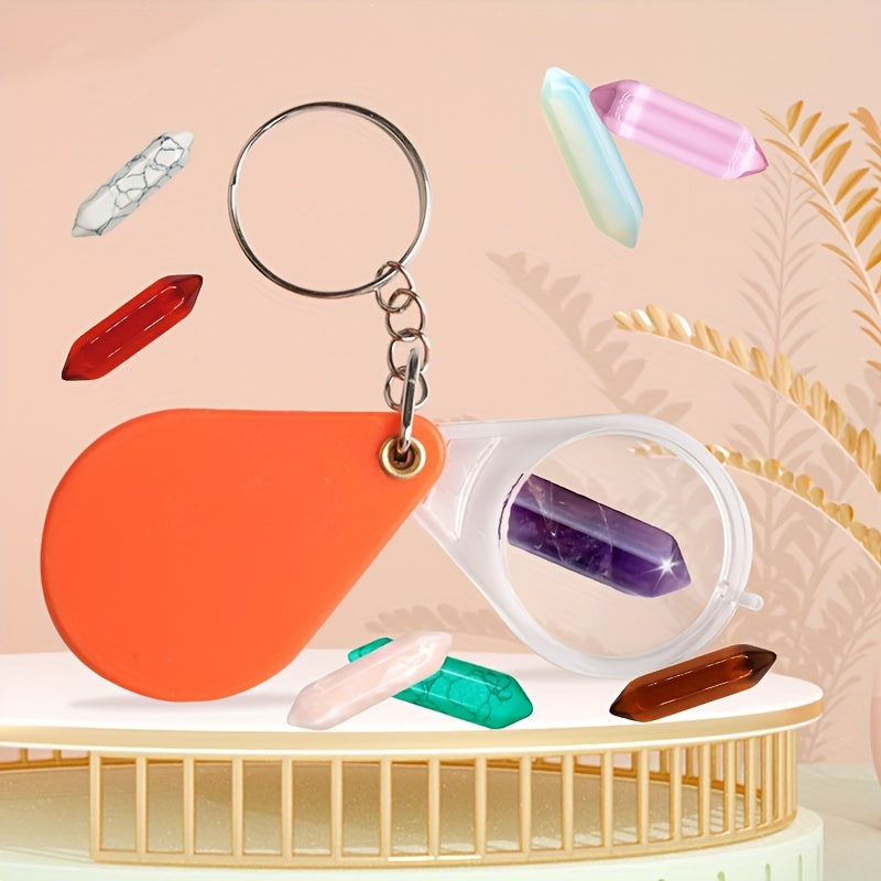 Advent Calendar 2023-24 Days of Crystals and Stones Kit with Crystal Necklace Holder, Magnifier, and Storage Bag - Christmas Countdown Gifts for Girls Boys Kids Adults and Teenagers