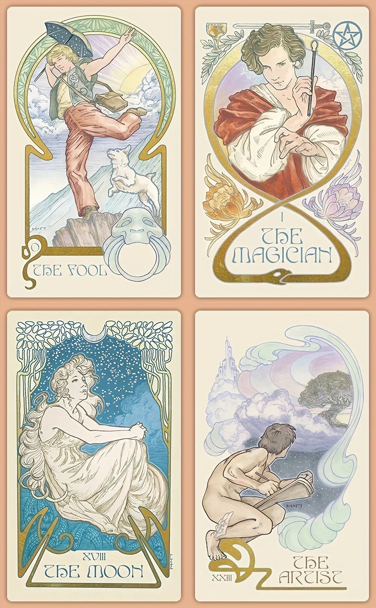KEPNOY Ethereal Visions Tarot Deck - 78 Cards, Standard Size, Fortune Telling & Party Game, Perfect for Halloween, Thanksgiving, Christmas Gifts