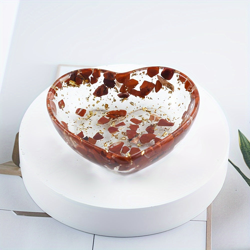 Handmade Resin Love Bowl, Anime-Themed Crystal Jewelry, Versatile Indoor & Outdoor Decor, Ideal for Christmas, Halloween, Easter, Hanukkah, Thanksgiving - No Electricity Needed