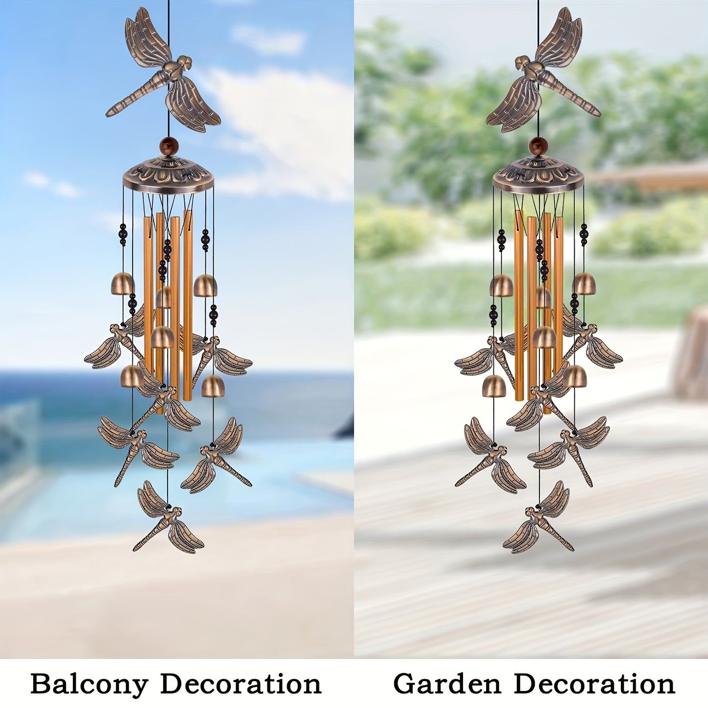 1set, Dragonfly Wind Chimes Decor, Wind Chime, Dragonfly Wind Bell, Dragonfly Decoration Wind Chimes, Home, Indoor, Yard, Patio, Festival, Garden, Outdoor Decoration, Gift For Mom