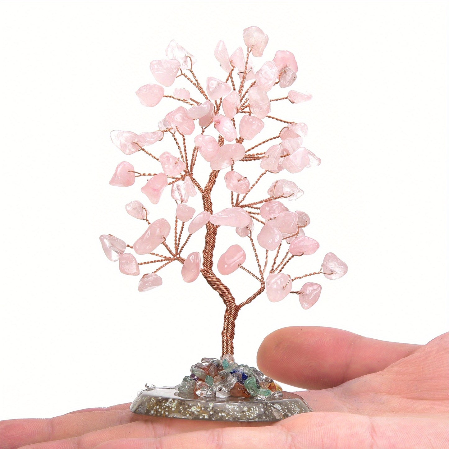 1pc Crystal Tree, Crystal Stone Natural Reiki Crystal Gemstone 7 Chakra Healing Crystal, Shaking Money Tree, Home Office Desk Crystal Decoration Gemstone Energy Decoration Reiki Luck Crystal Gift Home Decor Simulation Plant S