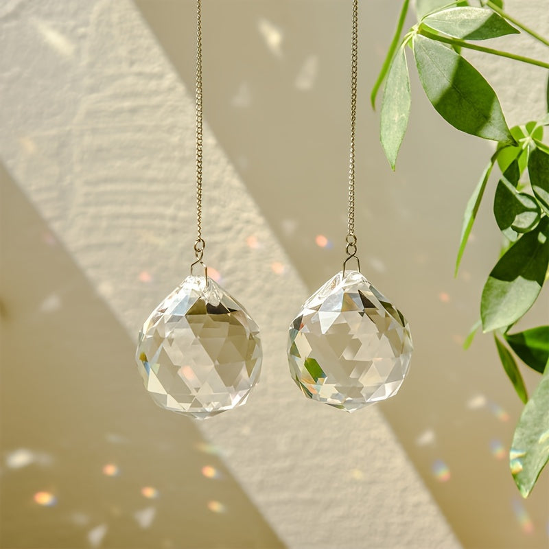 UNICI Crystal Suncatcher Prism Ball - Feng Shui Window Hanging Pendant 40mm for Rainbow Catcher