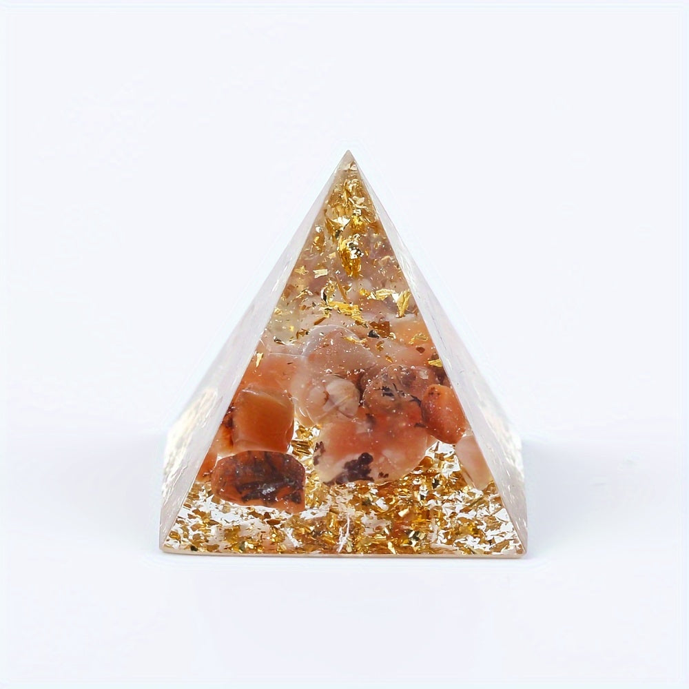 1pc 3cm Crystal Crushed Stone Ornament, Collectible Figurines Resin Drop Glue Desktop Small Ornament, Creative Holiday Gift, Tabletop Decoration, Christmas Gift