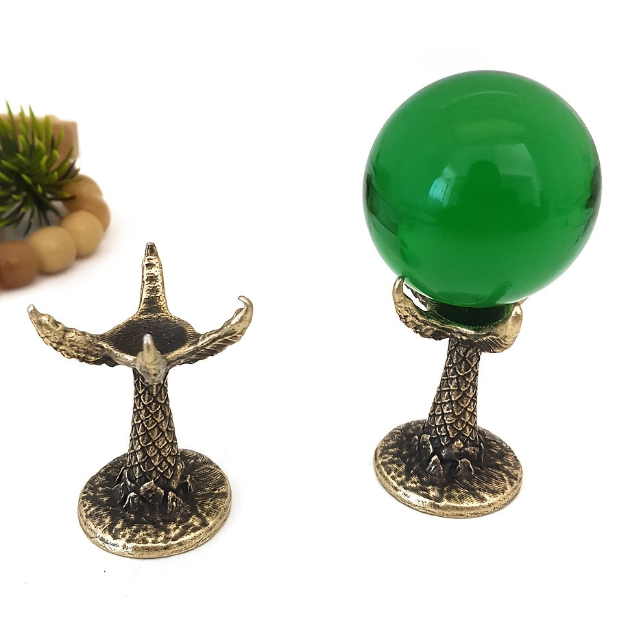 1 Elegant Dragon Claw Crystal Ball Holder - Ornate Metal Base with Textured Finish, Classic Style Home & Office Decor, Ideal for Holiday Gifts, Animal Theme Display (Ball Not Included), Office Decorative Piece|Ornate Decorati