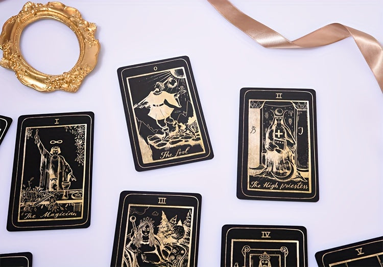 KEPNOY Luna Somnia Tarot Deck with Guidebook, 78-Card Standard Size, Paper Material, Fortune Telling Game for Halloween, Christmas, Thanksgiving Gift