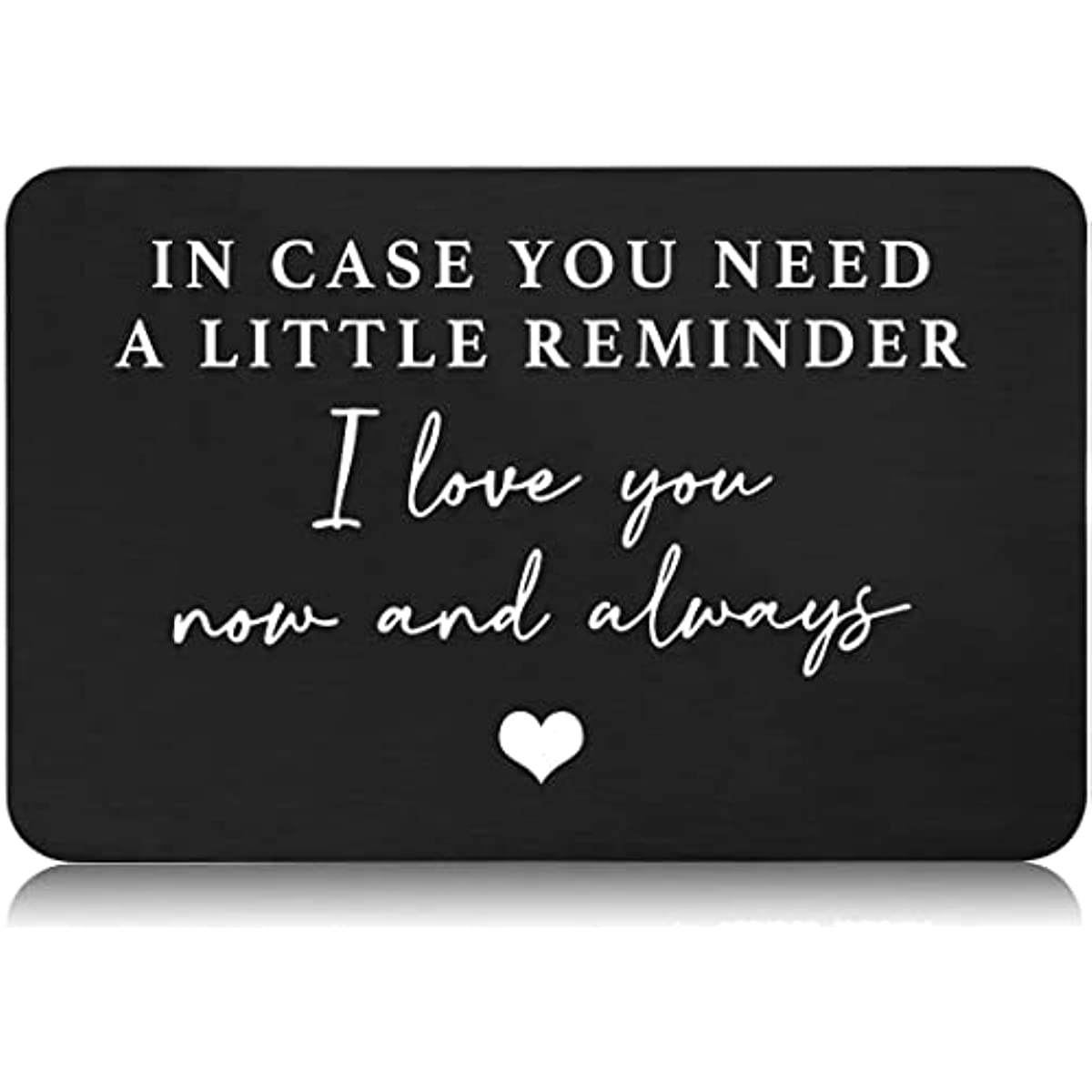 Personalized Engraved Wallet Card Decoration Gift for Boyfriend Husband - Aluminum Alloy - I Love You Message - For Wedding, Christmas, Valentine's Day, Birthday - Perfect Gift for Him