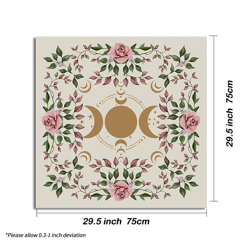 1pc, Triple Moon Altar Cloth Alter Cloth Tarot Cloth For Spread Tarot Reading Cloth Moon Phase Tarot Mat Altar Decor Witchy Witch, Party Decor, Party Supplies, Interactive Game, Party Game, Holiday Game, Creative Small Gift,