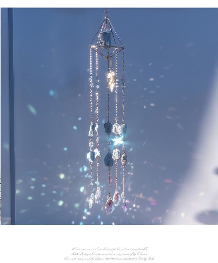 Sunshine Catcher Wind Chime - Crystal Prism Ball, Metal Garden Pendant & Wall Art for Living Room, Nursery, Bedroom Decor
