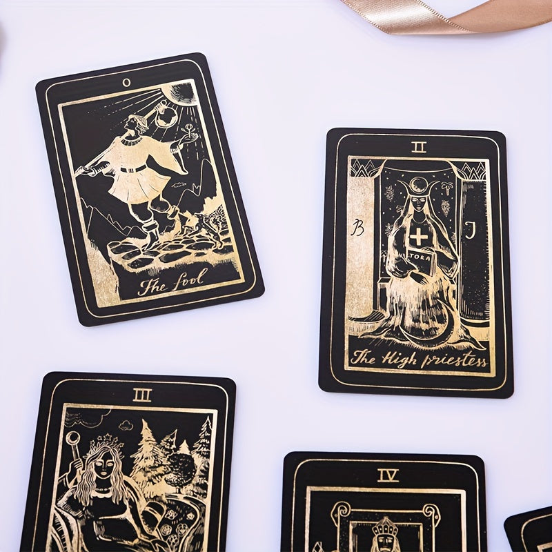KEPNOY Luna Somnia Tarot Deck with Guidebook, 78-Card Standard Size, Paper Material, Fortune Telling Game for Halloween, Christmas, Thanksgiving Gift