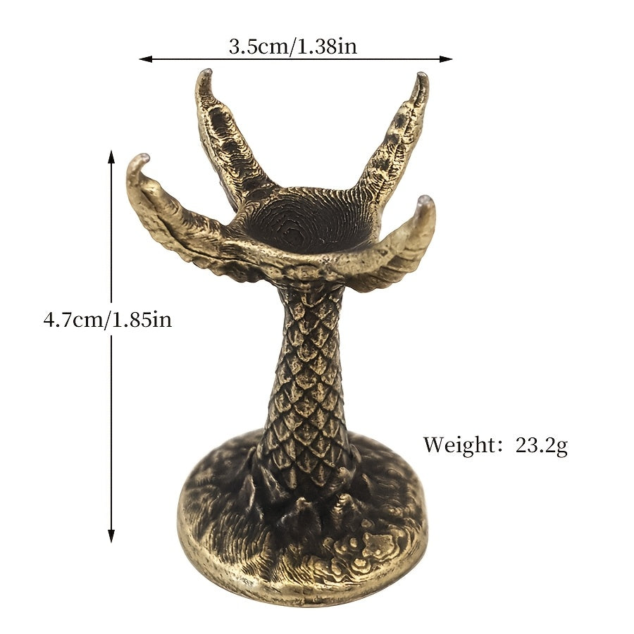 1 Elegant Dragon Claw Crystal Ball Holder - Ornate Metal Base with Textured Finish, Classic Style Home & Office Decor, Ideal for Holiday Gifts, Animal Theme Display (Ball Not Included), Office Decorative Piece|Ornate Decorati