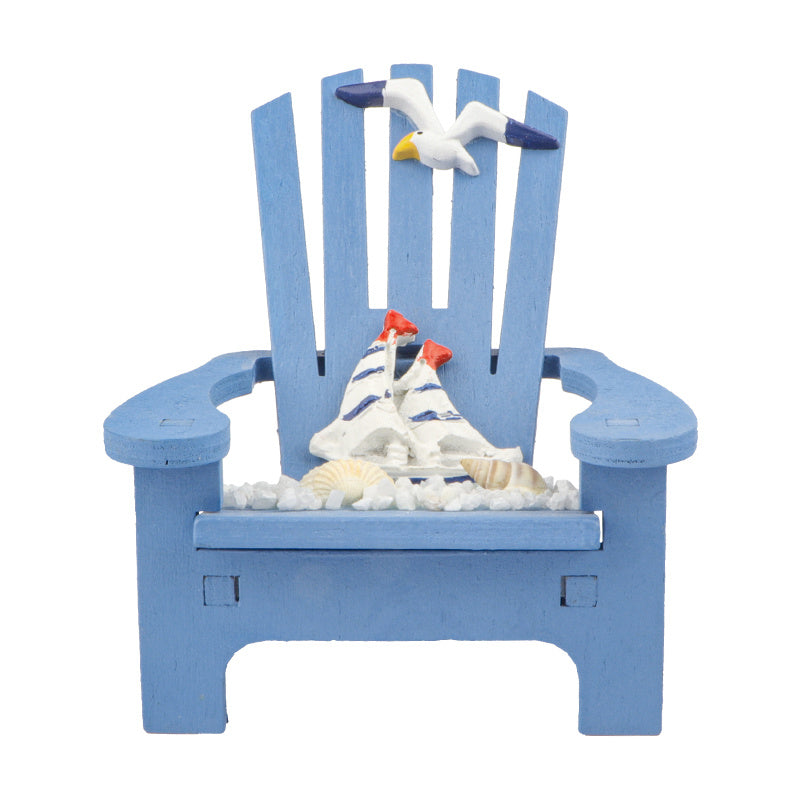 1pc, Wooden Handmade Mini Chair Ornament Beach Decor Nautical Decoration For Bathroom Bedroom Decor Home Decor Article Home Office Desk