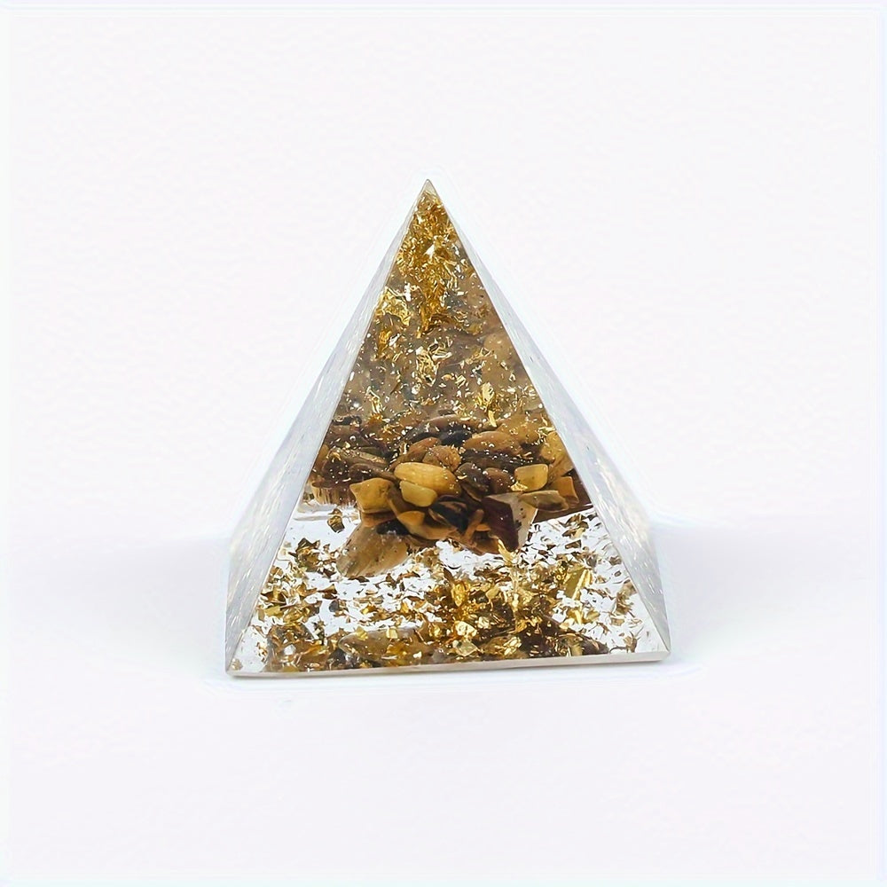 1pc 3cm Crystal Crushed Stone Ornament, Collectible Figurines Resin Drop Glue Desktop Small Ornament, Creative Holiday Gift, Tabletop Decoration, Christmas Gift