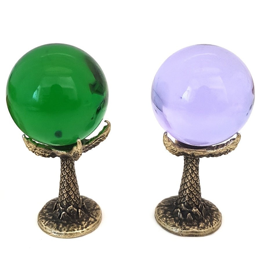 1 Elegant Dragon Claw Crystal Ball Holder - Ornate Metal Base with Textured Finish, Classic Style Home & Office Decor, Ideal for Holiday Gifts, Animal Theme Display (Ball Not Included), Office Decorative Piece|Ornate Decorati