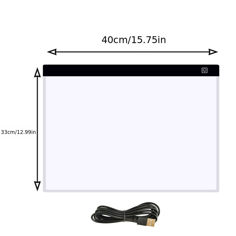 A2/A3/A4/A5 Copy Board Three Layers Dimmable Led Light Pad Eye Protection Easier Drawing Board Pad Tracing Light Box For Rhinestone Painting Thanksgiving, Christmas Gift Easter Gift -winter, new year