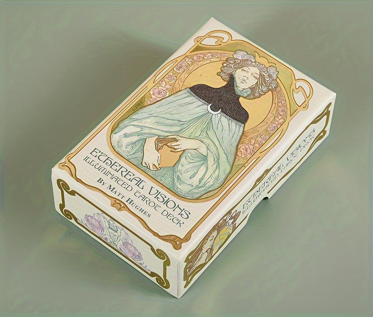 KEPNOY Ethereal Visions Tarot Deck - 78 Cards, Standard Size, Fortune Telling & Party Game, Perfect for Halloween, Thanksgiving, Christmas Gifts