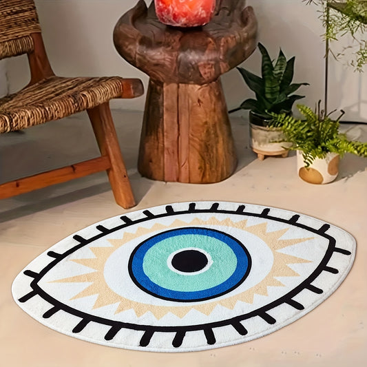 1pc Thickened Anti-slip Carpet, Eye Pattern Bedroom Door Mat, Bathroom Mat for Home Decoration, Living Room Decoration