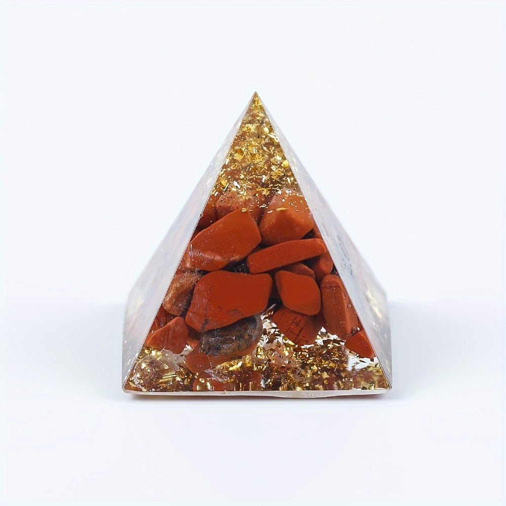1pc 3cm Crystal Crushed Stone Ornament, Collectible Figurines Resin Drop Glue Desktop Small Ornament, Creative Holiday Gift, Tabletop Decoration, Christmas Gift