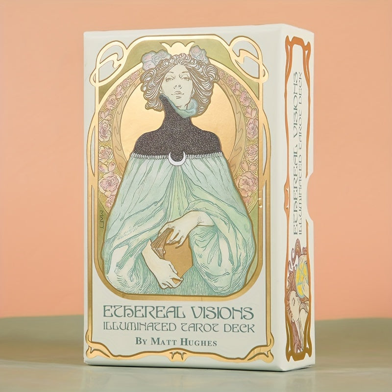 KEPNOY Ethereal Visions Tarot Deck - 78 Cards, Standard Size, Fortune Telling & Party Game, Perfect for Halloween, Thanksgiving, Christmas Gifts
