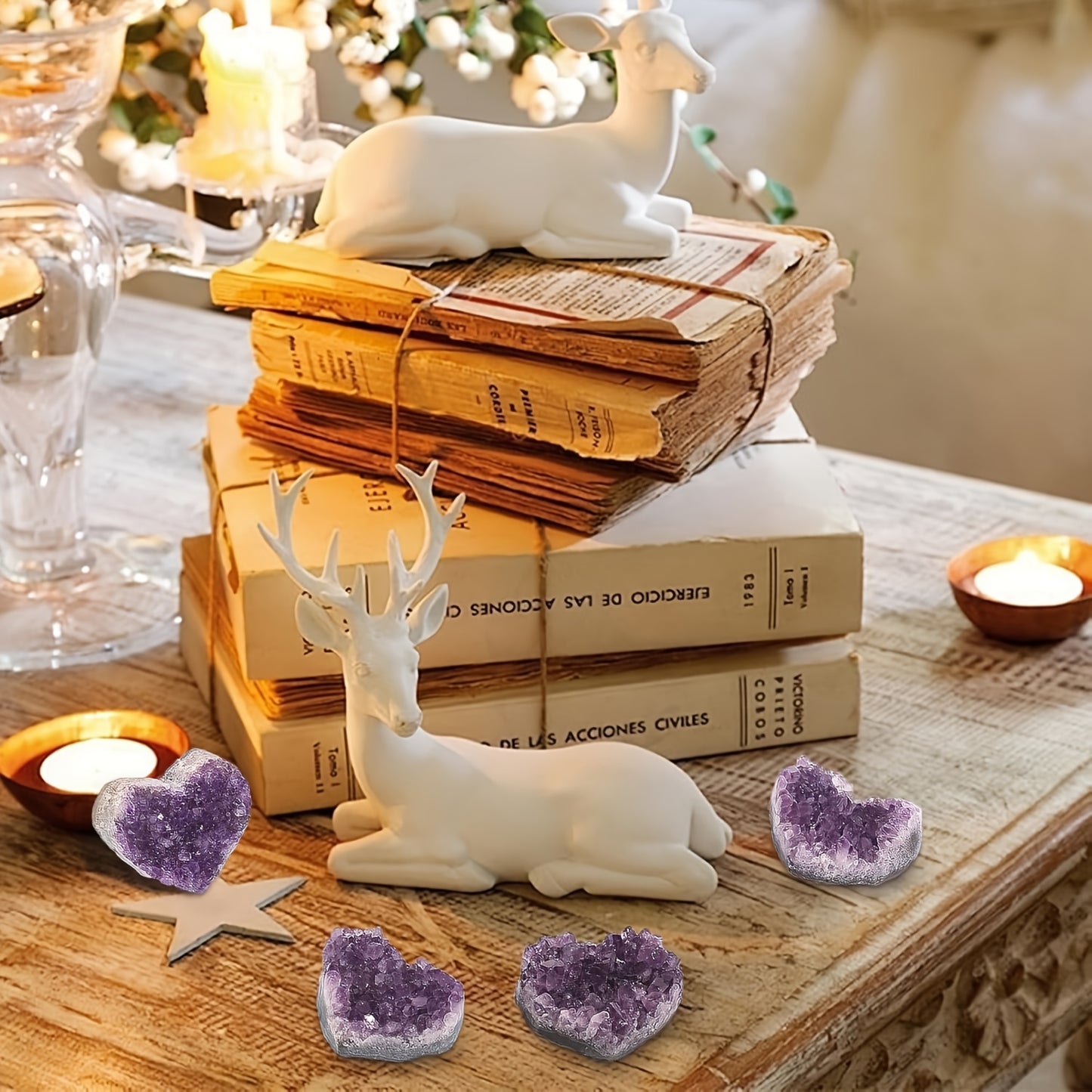 One natural amethyst, heart-shaped crystal ornament ranging from 1.18 to 3.99 cm for home decor and gifting