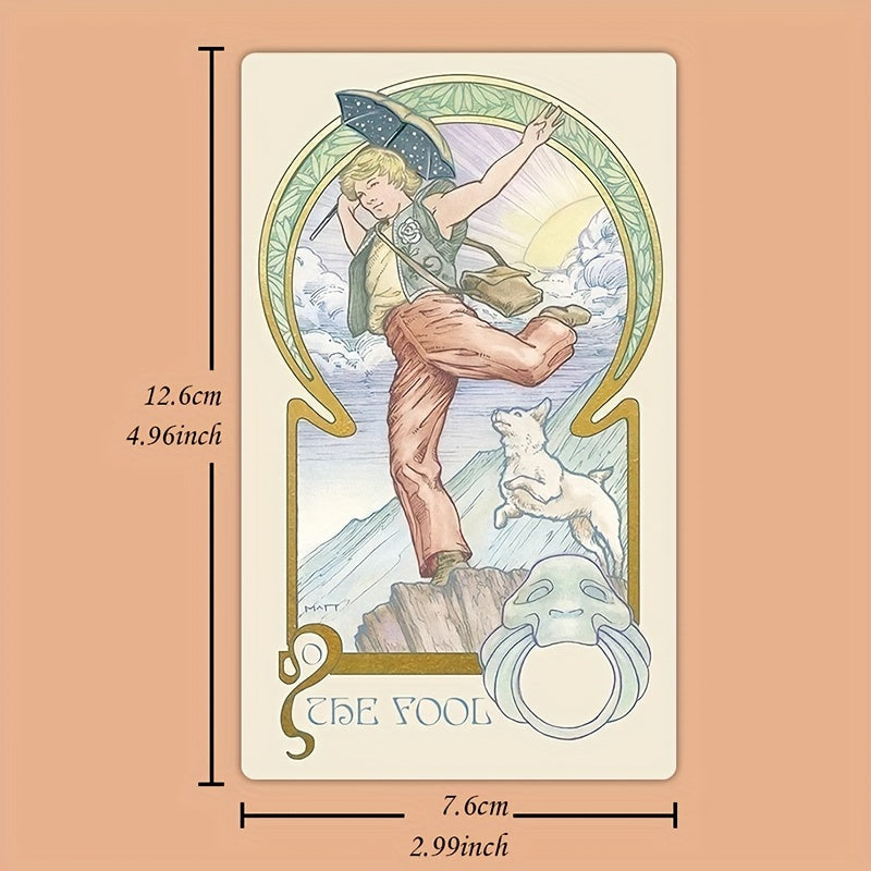 KEPNOY Ethereal Visions Tarot Deck - 78 Cards, Standard Size, Fortune Telling & Party Game, Perfect for Halloween, Thanksgiving, Christmas Gifts