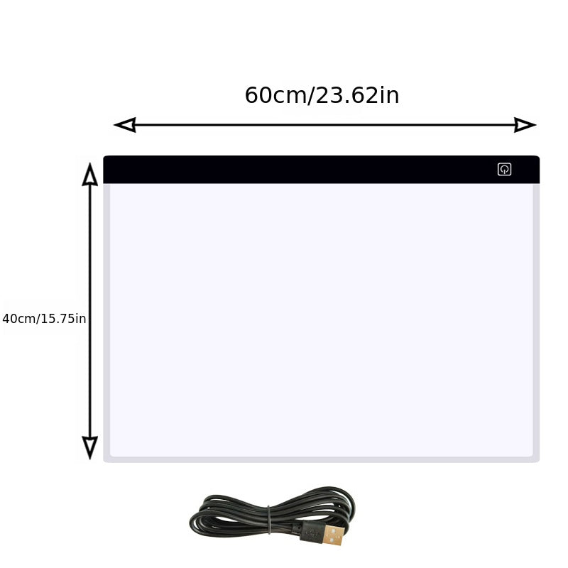 A2/A3/A4/A5 Copy Board Three Layers Dimmable Led Light Pad Eye Protection Easier Drawing Board Pad Tracing Light Box For Rhinestone Painting Thanksgiving, Christmas Gift Easter Gift -winter, new year